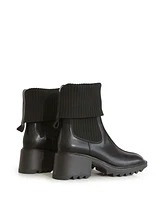 Belle & Bloom Perfect Illusion Knit Boot - Black