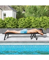 Inolait Patio Sunbathing Lounge Chair 5-Position Adjustable Tanning Chair