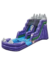 JumpOrange 15 Dark Night Commercial Grade Water Slide with Splash Pool for Kids and Adults (with Blower), Outdoor Indoor, Wet Dry Use, Tall Inflatable