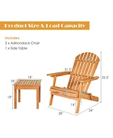 Vebreda 3 Pieces Adirondack Conversation Sets with Widened Armrest