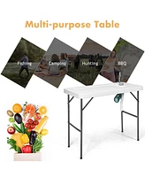 Sugift Folding Portable Fish Cleaning Cutting Table