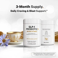 Codeage Glp-1 Probiotic+ - Live Probiotics Akkermansia, Clostridium, Bifidobacterium, Chicory Inulin Probiotic, Prebiotics & Postbiotics Supplement