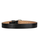 Sam Edelman Women's Glossy Pebble Grain Textured Leather Belt