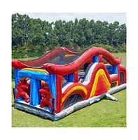 JumpOrange Shadow Obstacle Course Bounce House Inflatable for Kids and Adults with Blower, Commercial Grade, Pop Ups, Outdoor Indoor, Rental Quality