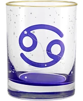 Culver Cancer Zodiac Double Old-Fashioned Glass, Set of 2