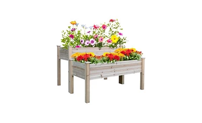 Slickblue Wood Planter Box for Indoor and Outdoor Plants - Durable and Stylish Garden Container