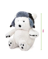 Geoffrey's Toy Box 6" Winter Polar Bear with Hat Plush Toy