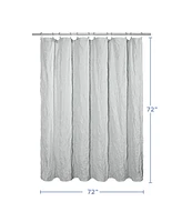 Awesome Home Crinkle Water Repellent Solid Texture Shower Curtain ,72"X72" ,Sunshine