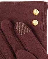 Lauren Ralph Two Button Cashmere Blend Touch Gloves