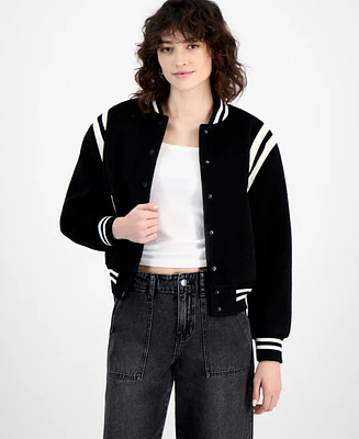 And Now This Women's Varsity Striped Bomber Jacket