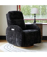 Hulala Home Laban Modern Motion Chair with Solid Wood Bottom Tray