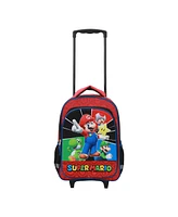 Super Mario Bros 16" Retractable Trolly Backpack with Rolling Wheels