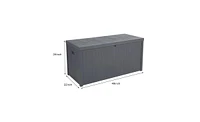 Slickblue Outdoor Garden Plastic Storage Deck Box - Lockable, Waterproof Chest