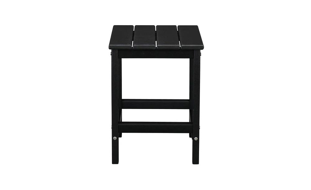 Slickblue Single Layer Square Hdpe Side Table