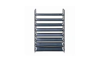 Slickblue Ultra Large Capacity 8 Layers Non-woven Fabrics & Steel Shoe Rack Black