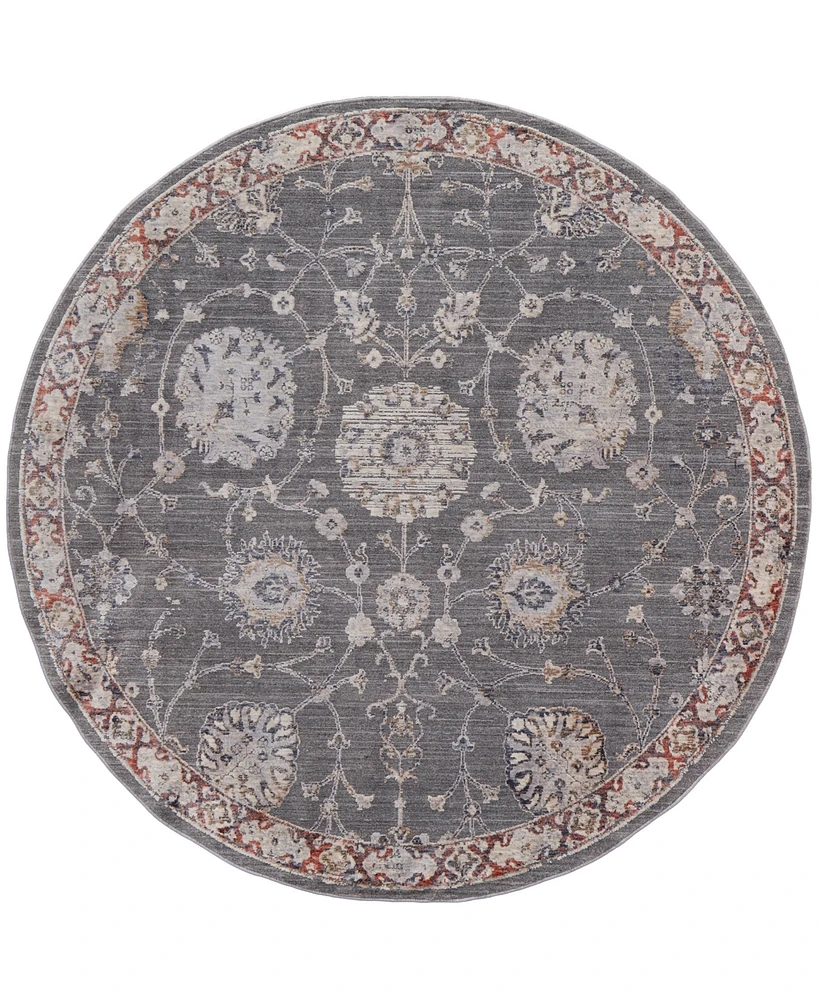 Feizy Thackery 39CXF 5'6''x5'6'' Round Area Rug