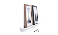 Slickblue 46 Inches Floating Picture Display Ledge Wall Mount Shelf Denver Modern Design White