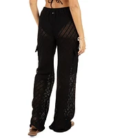 Hurley Juniors' Cotton Crochet Cargo Beach Pants