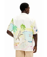 Desigual Men's Watercolor print shirt