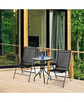 Sugift Set of 2 Adjustable Portable Patio Folding Dining Chair Recliners