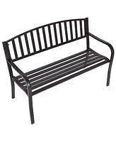 Sugift 50 Inch Patio Garden Bench Loveseats for Outdoor