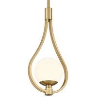 Possini Euro Design Possini Euro Kosta 8" Wide Warm Gold Mini Pendant