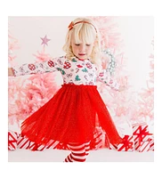 Sweet Wink Toddler Girls Disco Christmas Long Sleeve Tutu Dress