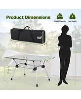 Sugift Folding Heavy-Duty Aluminum Camping Table with Carrying Bag