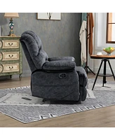 Slickblue Large Fabric Manual Recliner Chair for Comfortable Living Room Seating