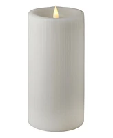 Seasonal Fine Ribbed Motion Flameless Candle, 4x8