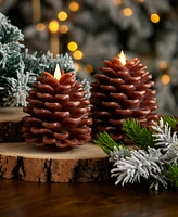 Seasonal Pinecone Flameless Candle