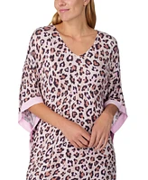 Ellen Tracy Women's Printed V-Neck Caftan Nightgown