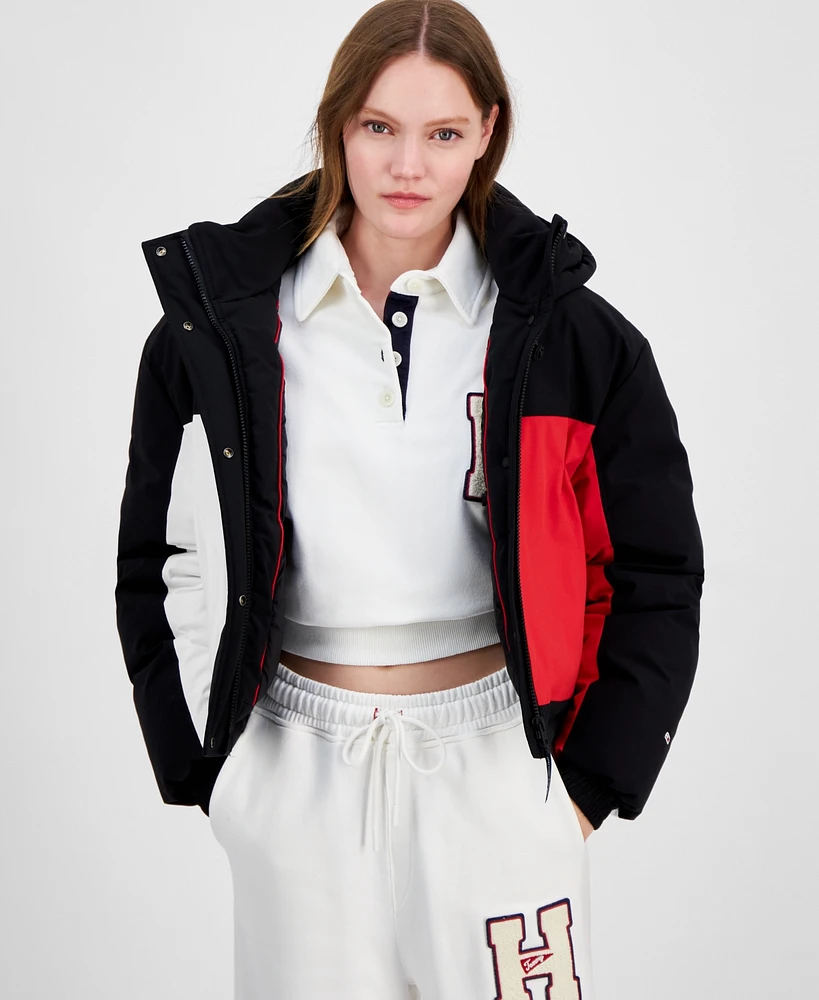 Tommy Jeans Women's Cropped Flag Puffer Jacket