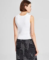 And Now This Women's Cotton Textured Sleeveless Sweater, Exclusively at Macy's