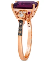 Le Vian Rhodolite (3-5/8 ct. t.w.) & Diamond (1/6 ct. t.w.) Statement Ring in 14k Rose Gold