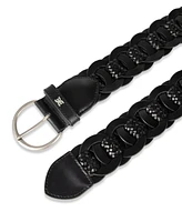 Sam Edelman Women's Casual Woven Linked Genuine Leather Belt