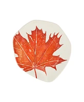 Vietri Autunno Maple Leaf Salad Plate