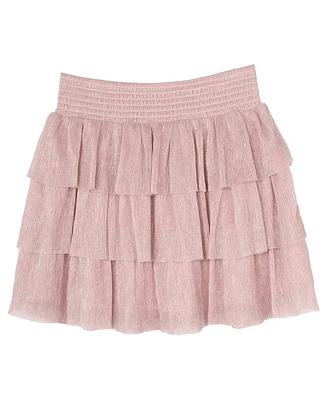 Stella 88 Big Girls Foil Pleated Tiered Skirt