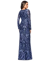 Xscape Women's Sequinned Embroidered Evening Gown