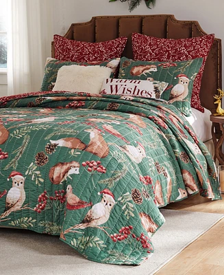 Greenland Home Fashions Willow Holiday 2-Pc. Quilt Set, Twin/Twin Xl