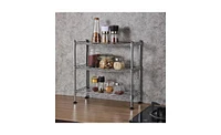 Slickblue 3-Tier UltraZinc Cabinet Organizer – Durable Metal Storage Rack for Kitchen, Bathroom, and Pantry