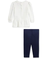 Polo Ralph Lauren Baby Fleece Bear Sweatshirt & Legging Set