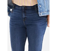 Style & Co Plus Mid-Rise Curvy Capri Jeans