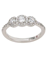 Suzy Levian New York Suzy Levian Sterling Silver White Cubic Zirconia Petite Ring