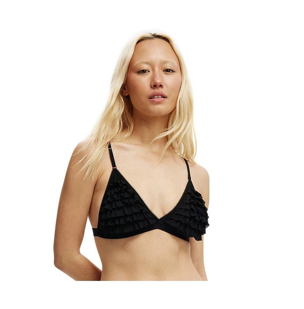 Cotton On Women's Rara Ruffle Triangle Bralette