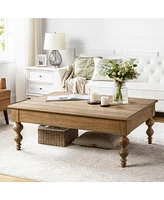 Hulala Home Gaston Farmhouse Lift Top 4 Legs Coffee Table with Storage