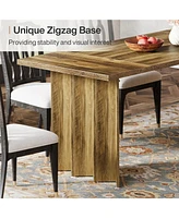 Tribesigns Wood Dining Table for 4-6 People, 62.3-Inch Farmhouse Kitchen Table Rectangular Dinner Table for Dining Room, Kitchen, Living Room