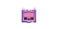 JumpOrange Commercial Grade Inflatable Princess Bricks Bounce House with Air Blower, Indoor Outdoor Play, Kids Party