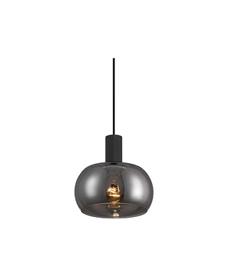 Possini Euro Design Possini Euro Rorie 8 1/2"W Black Smoke Glass Mini Pendant