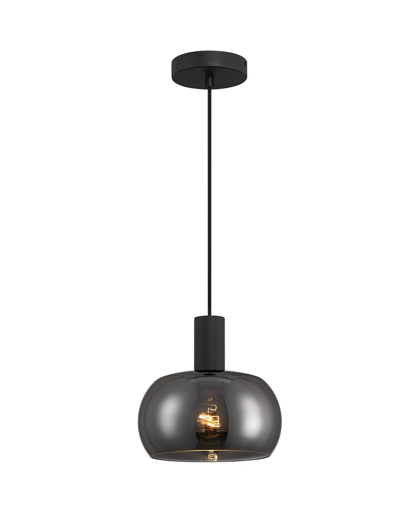 Possini Euro Design Possini Euro Rorie 8 1/2"W Black Smoke Glass Mini Pendant
